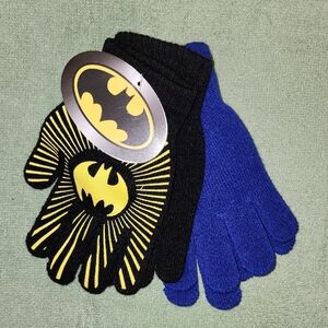 Batman Kids Gloves Set - Black and Blue